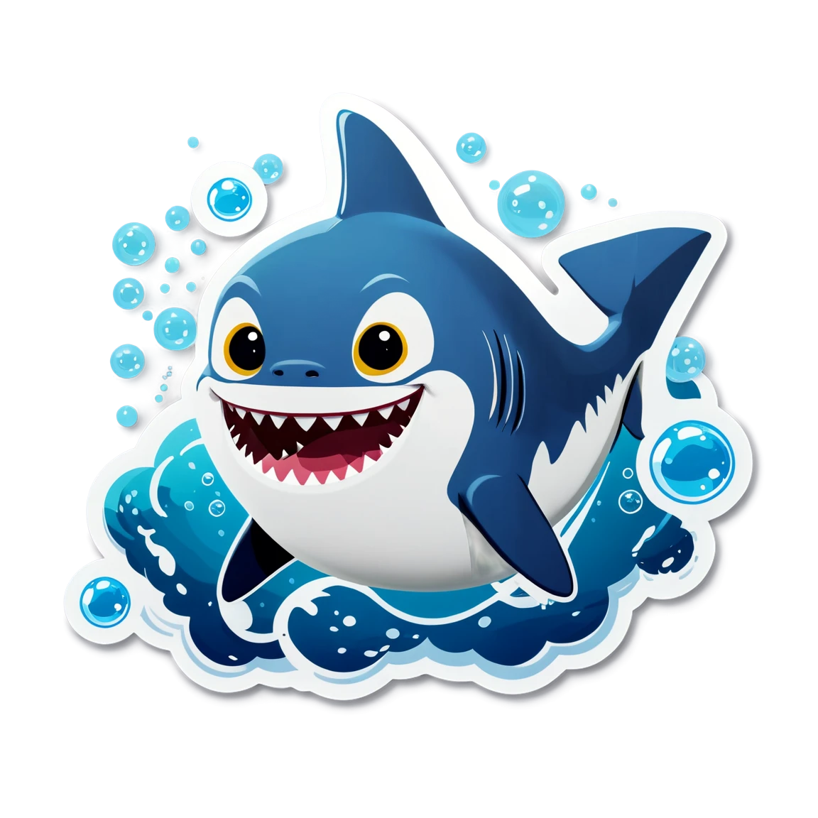 Baby Shark with bubbles, Baby Shark sticker