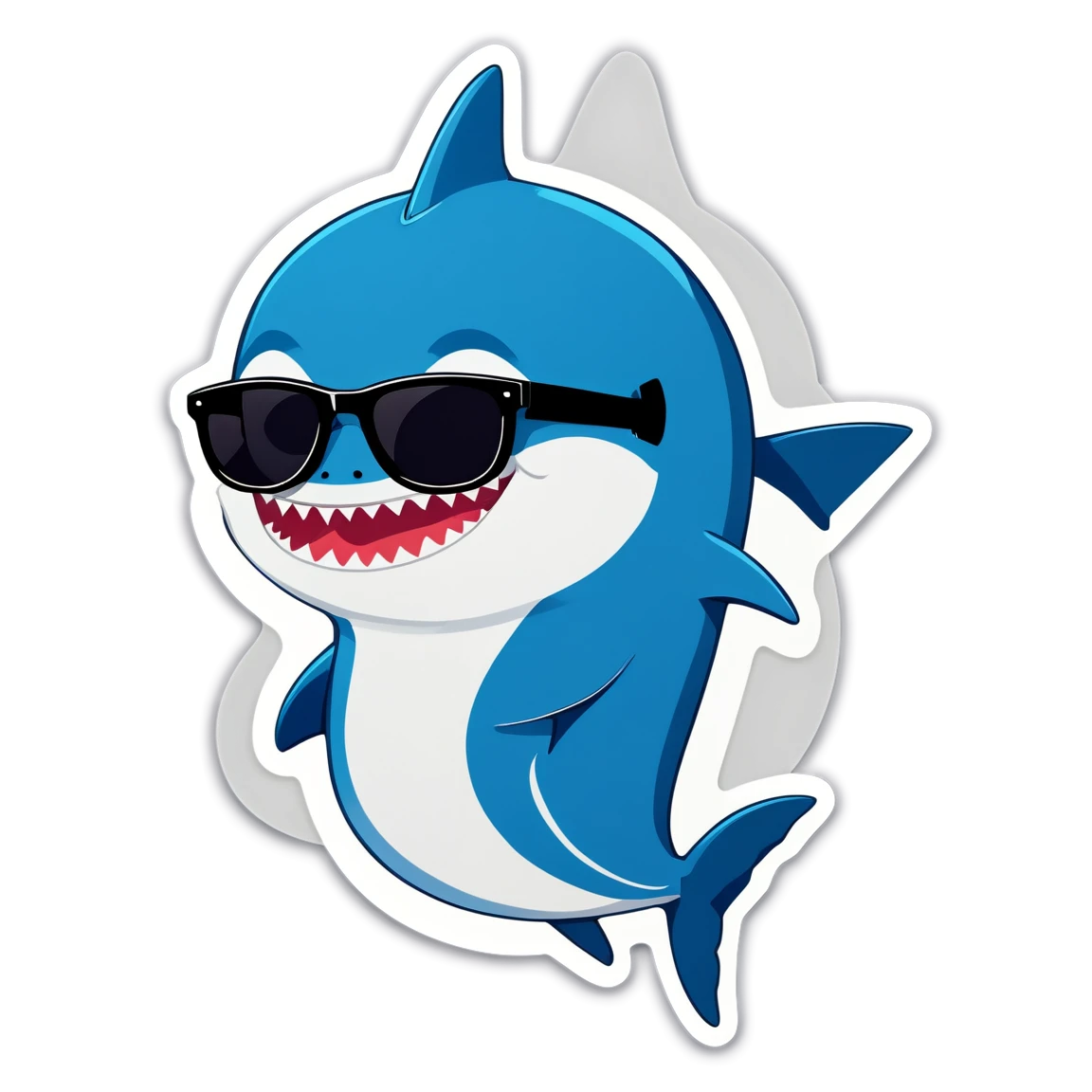 Baby Shark wearing sunglasses, Baby Shark sticker