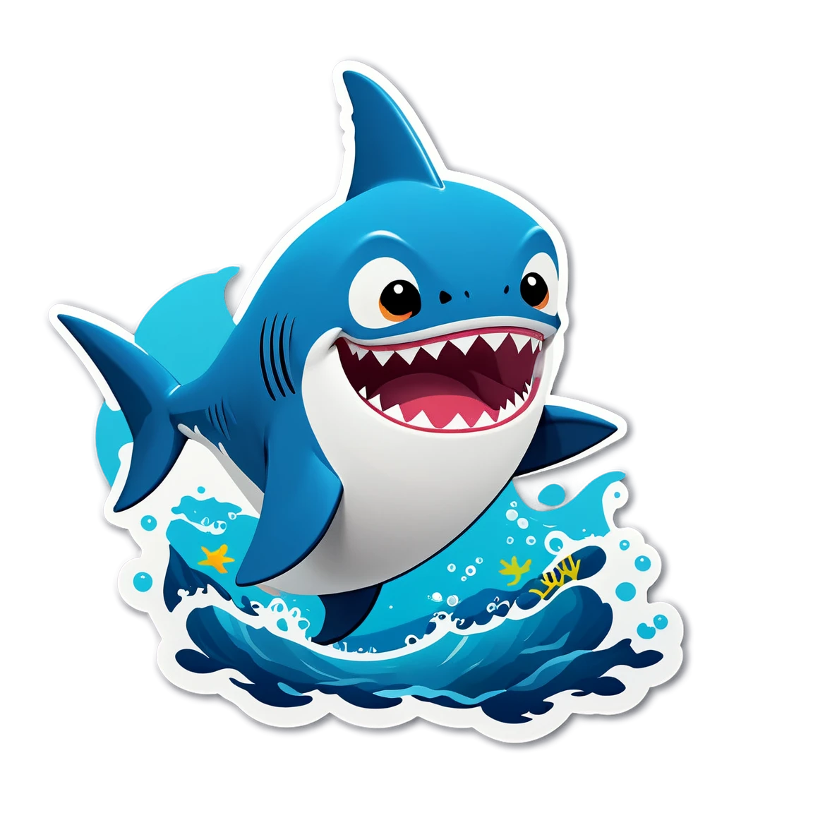 Baby Shark in the ocean, Baby Shark sticker