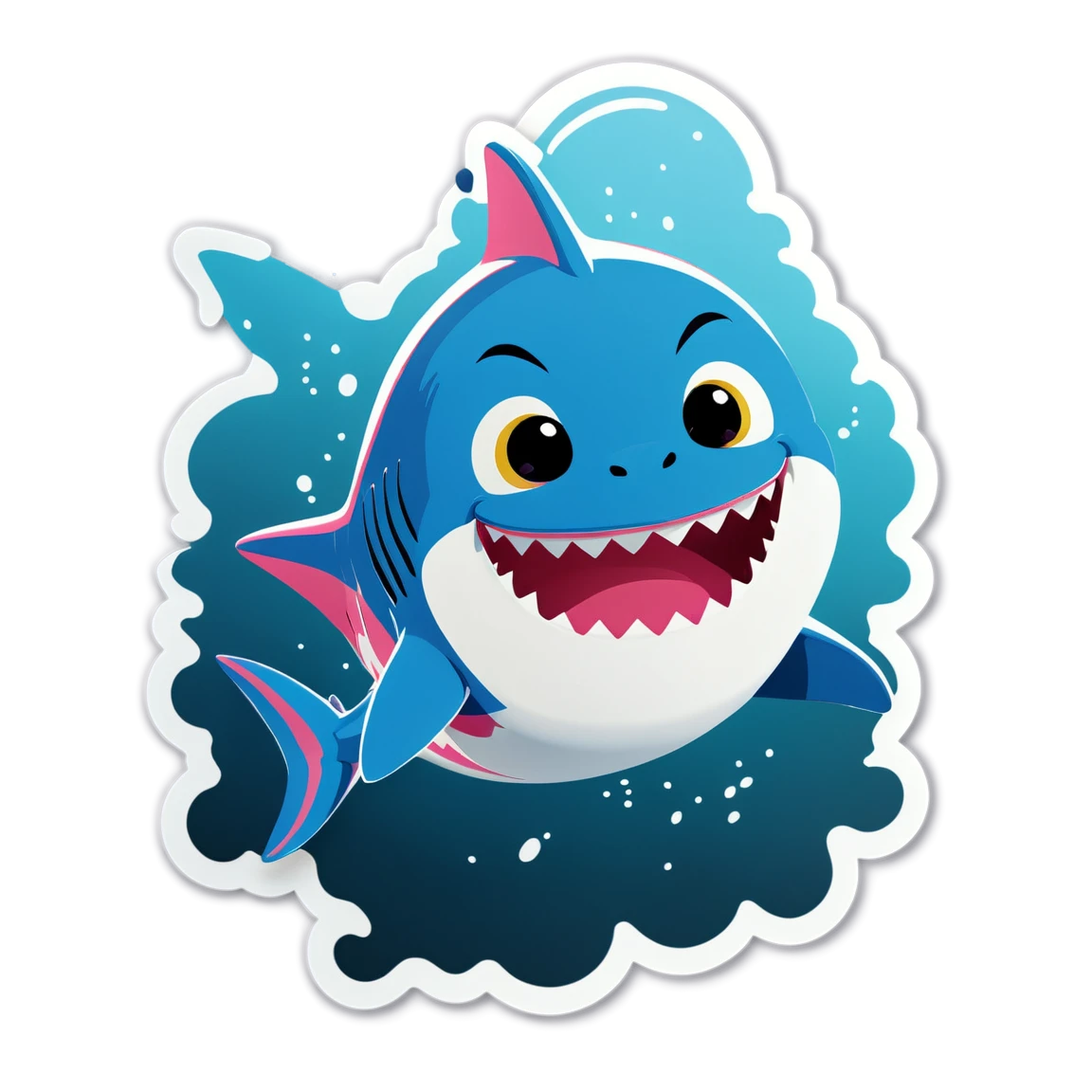 Baby Shark playing, Baby Shark sticker