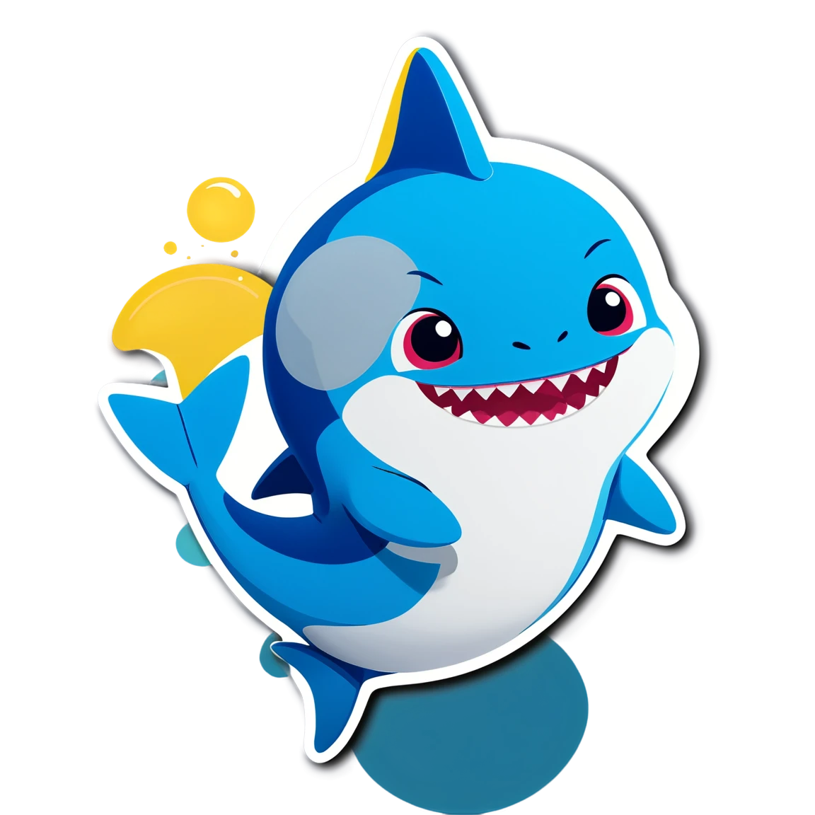 Baby Shark wearing a hat, Baby Shark sticker