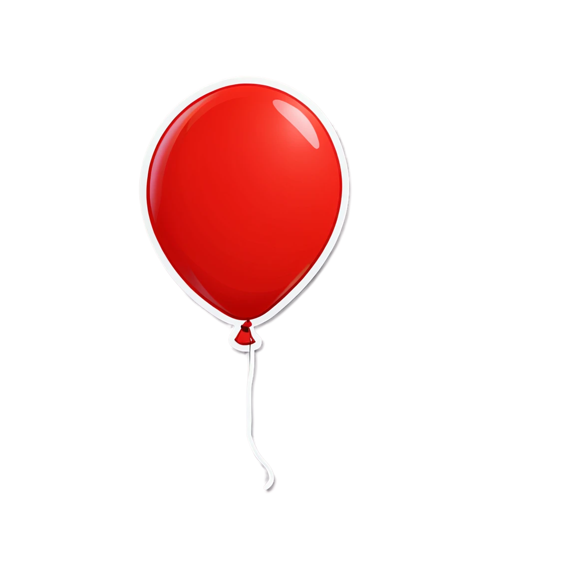 Red balloon, balloon sticker