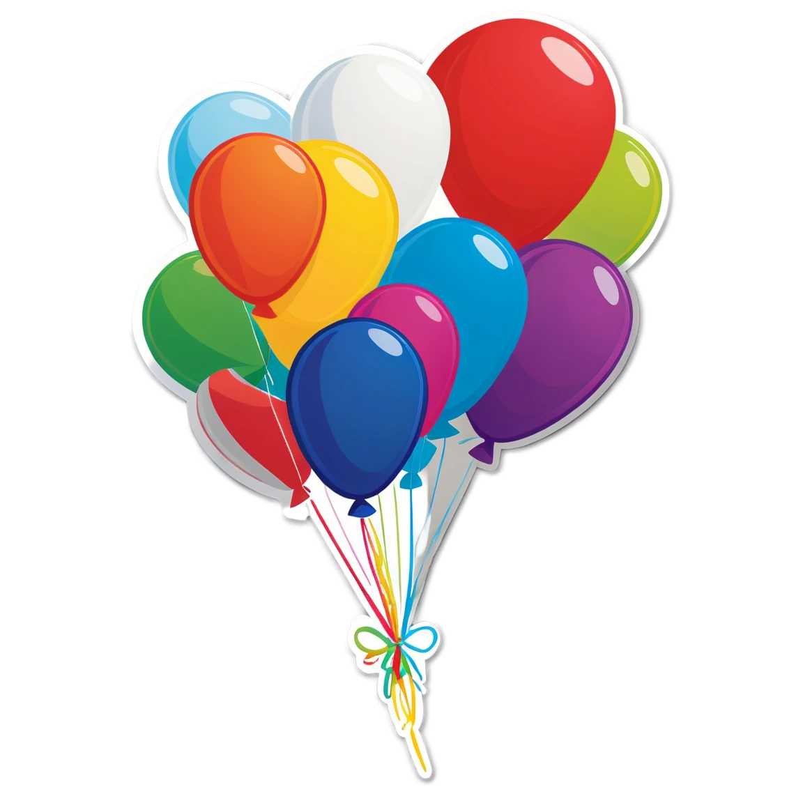 Party balloons, balloon sticker