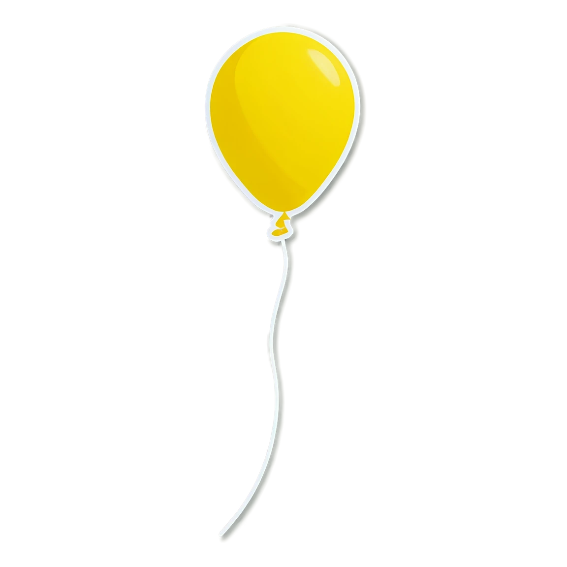 Yellow balloon, balloon sticker