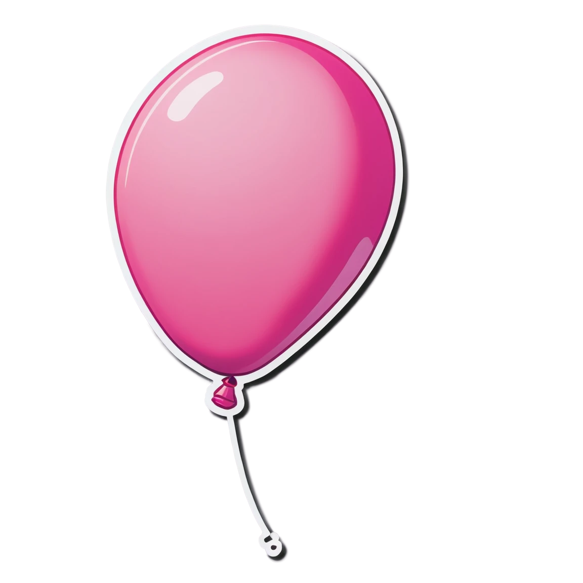 Pink balloon, balloon sticker