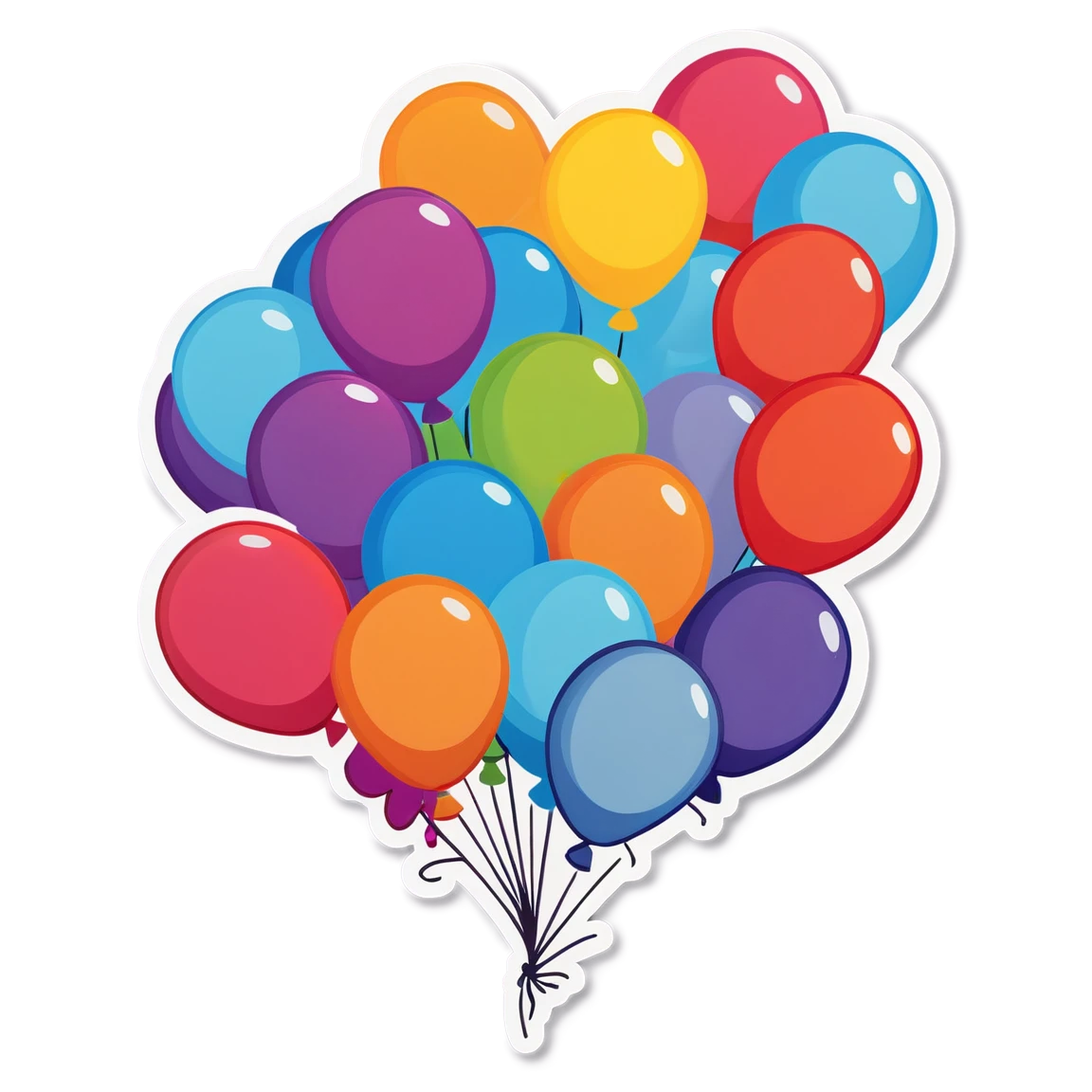 Floating balloons, balloon sticker