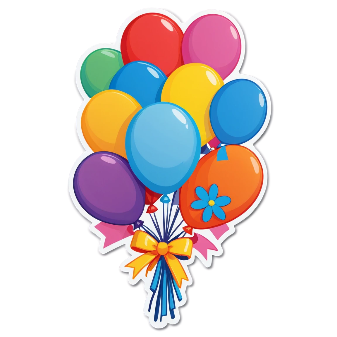 Balloon bouquet, balloon sticker