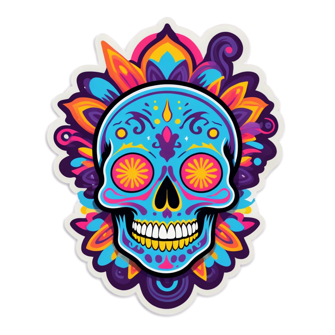 Band sticker with a psychedelic theme