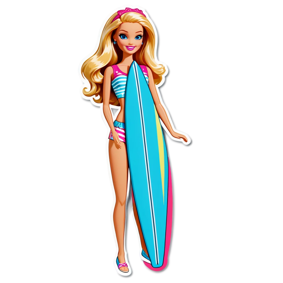 Barbie doll sticker, barbie sticker