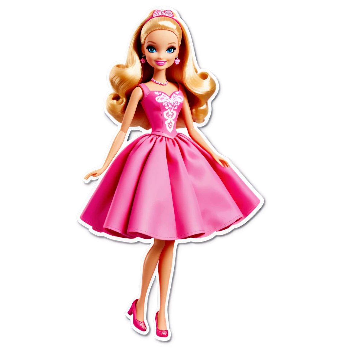 Barbie doll sticker, barbie sticker