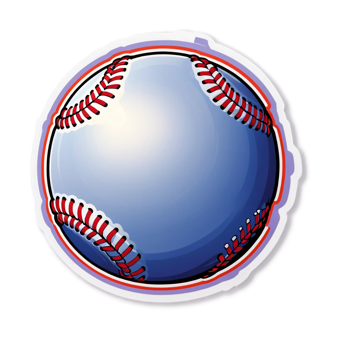 Baseball ball sticker, baseball sticker