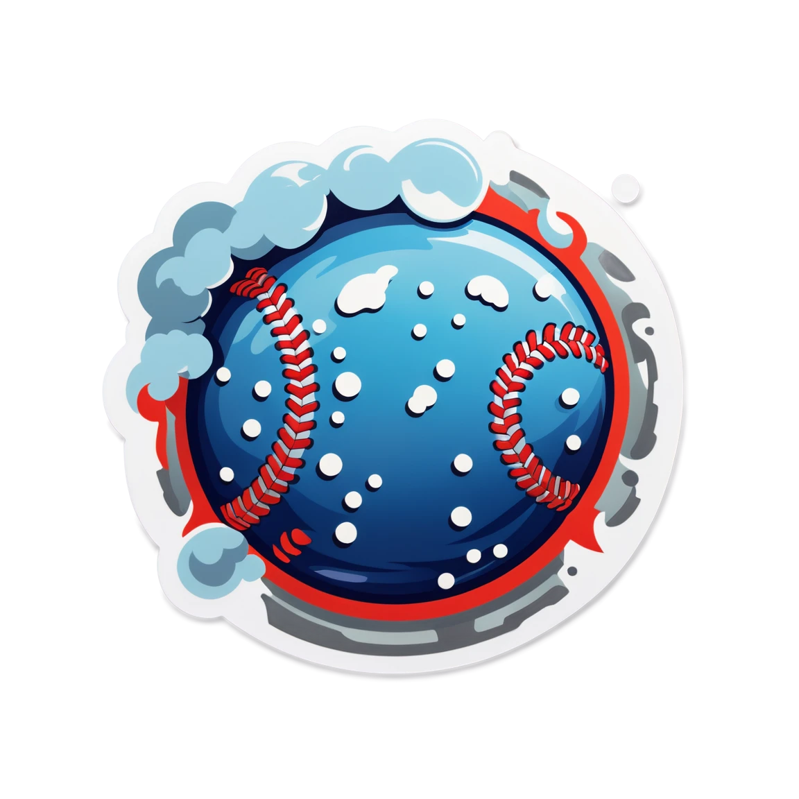 Baseball snow sticker, baseball sticker