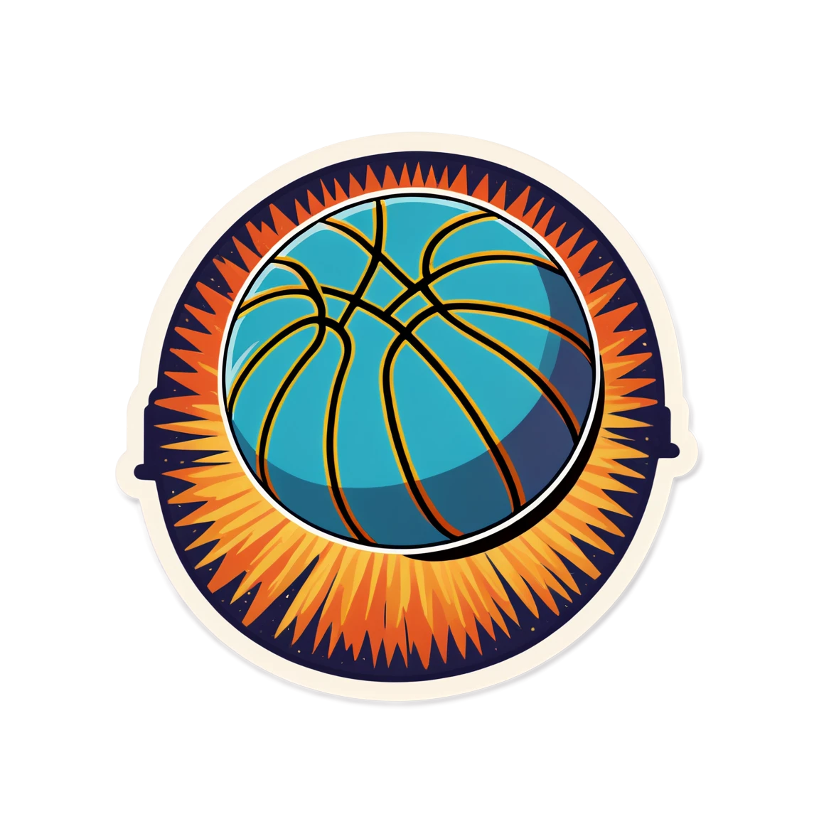 Vintage basketball sticker