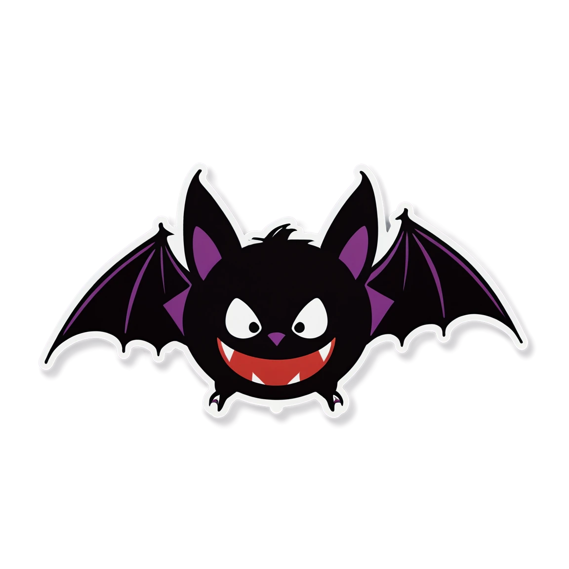 Bat hanging upside down, bat sticker