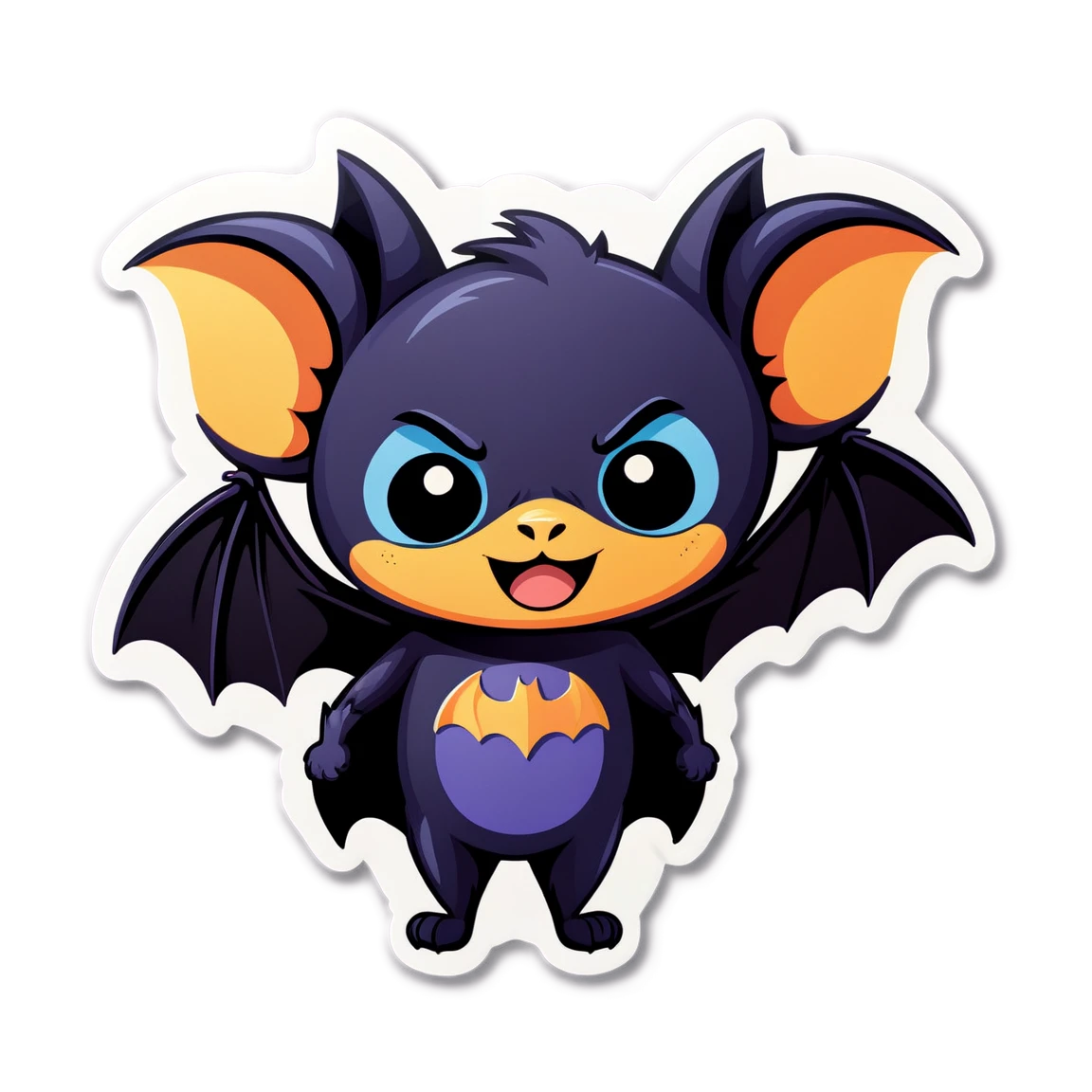 Cute bat, bat sticker