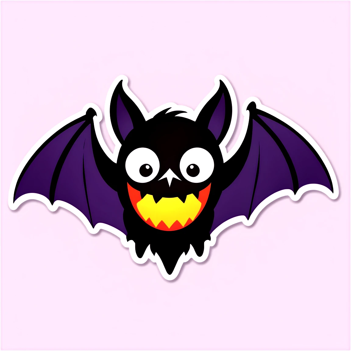 Scary bat, bat sticker