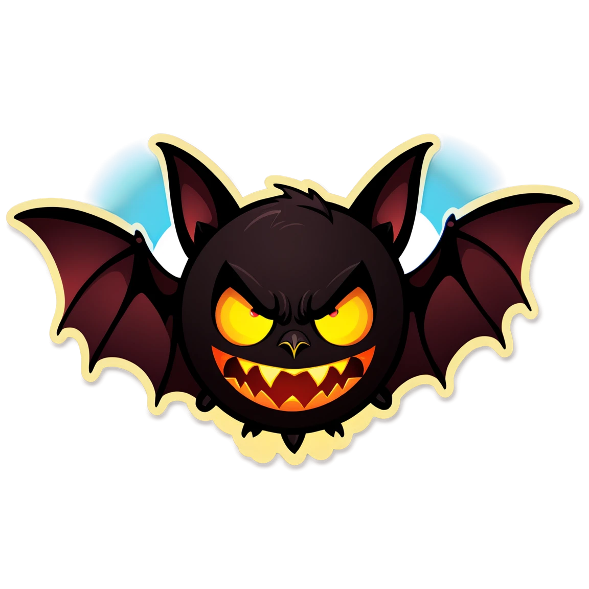 Bat with glowing eyes, bat sticker