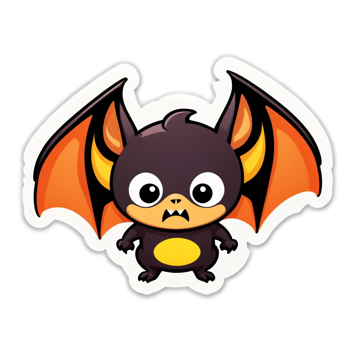 Cartoon bat, bat sticker