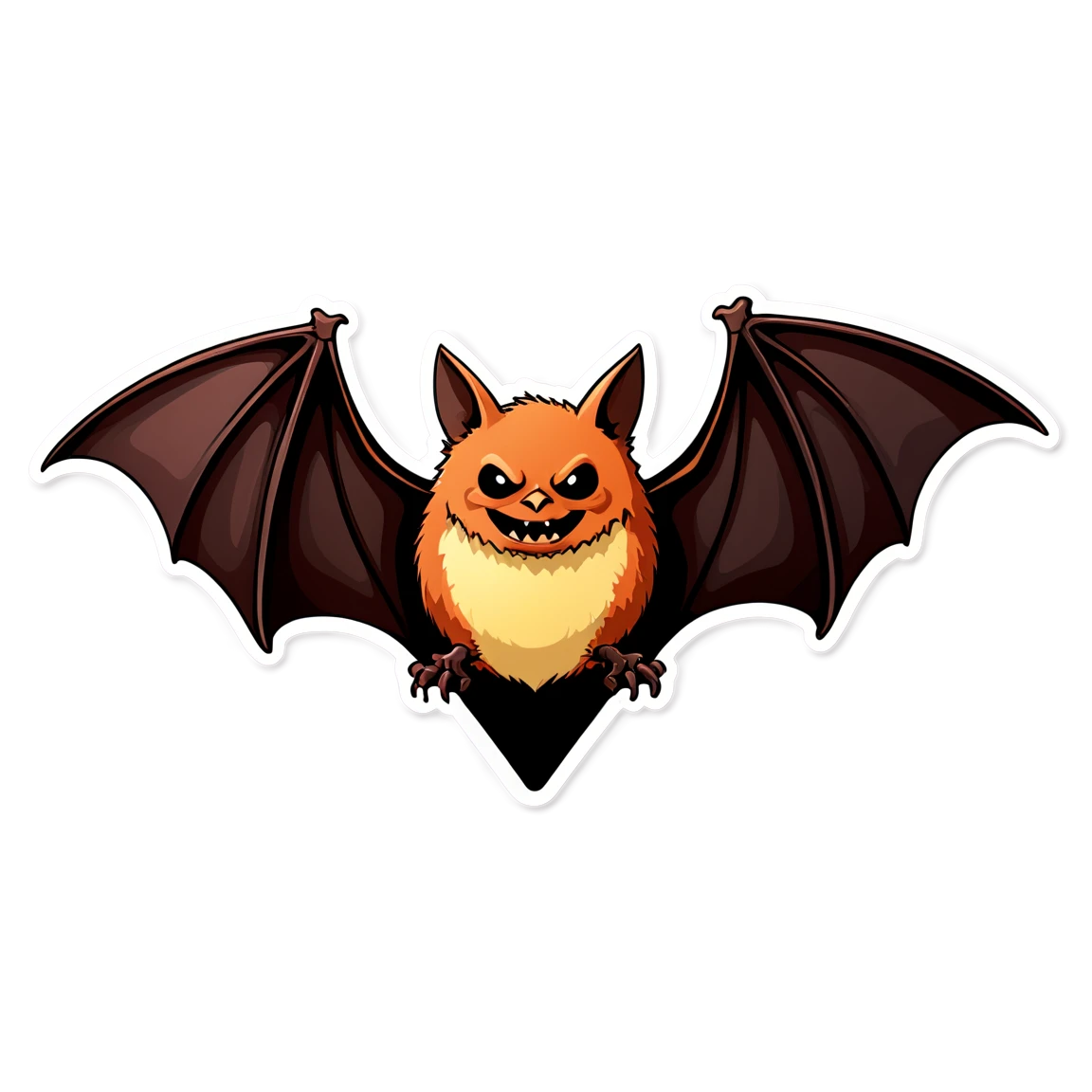 Realistic bat, bat sticker