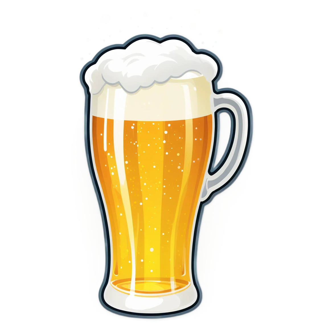 Cold beer, beer sticker