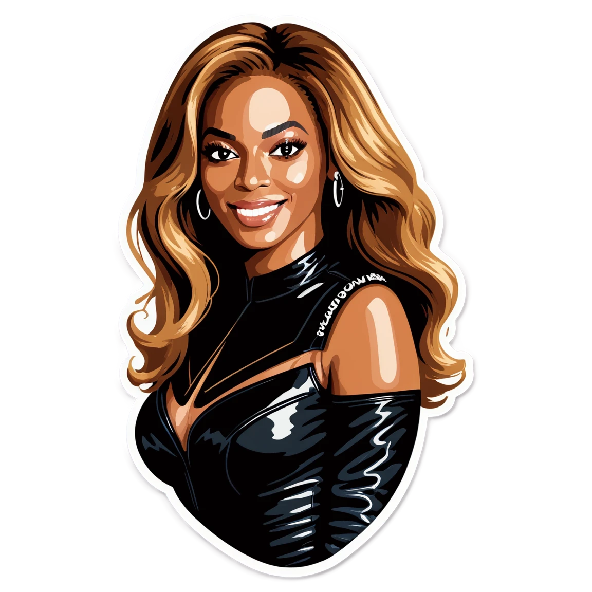 Beyoncé superstar, singer sticker, Beyoncé sticker