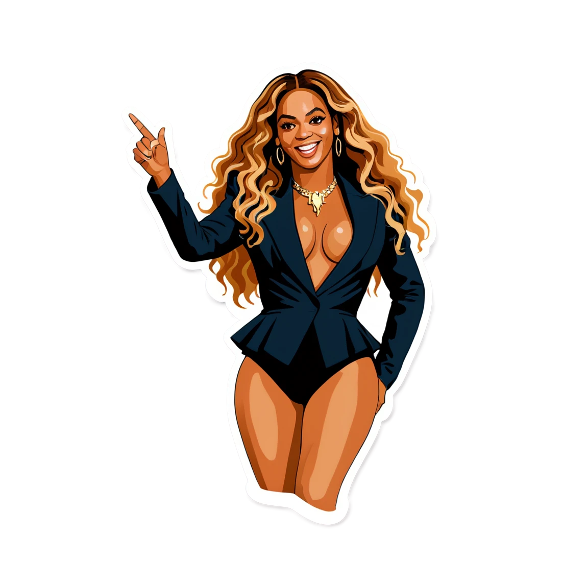 Beyoncé on stage, singer sticker, Beyoncé sticker