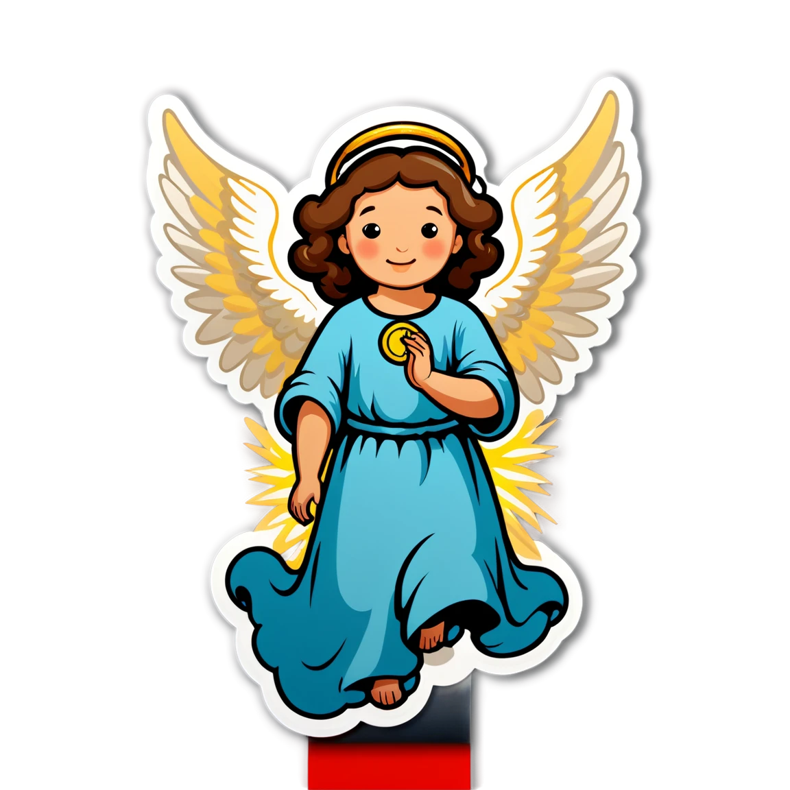 Bible with angel, Bible sticker, divine sticker