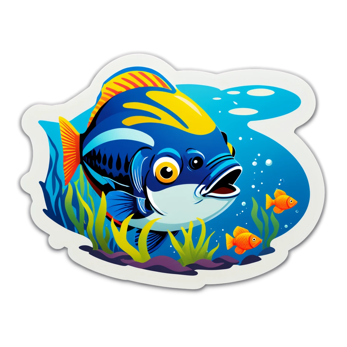 Bible with fish, Bible sticker, Christian sticker