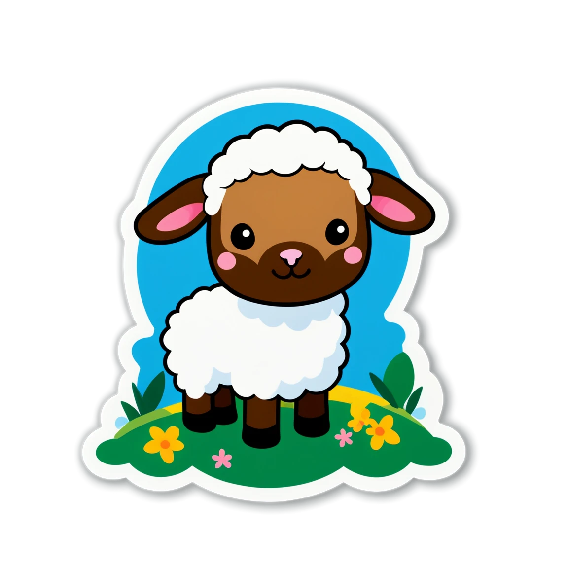 Bible with lamb, Bible sticker, peace sticker