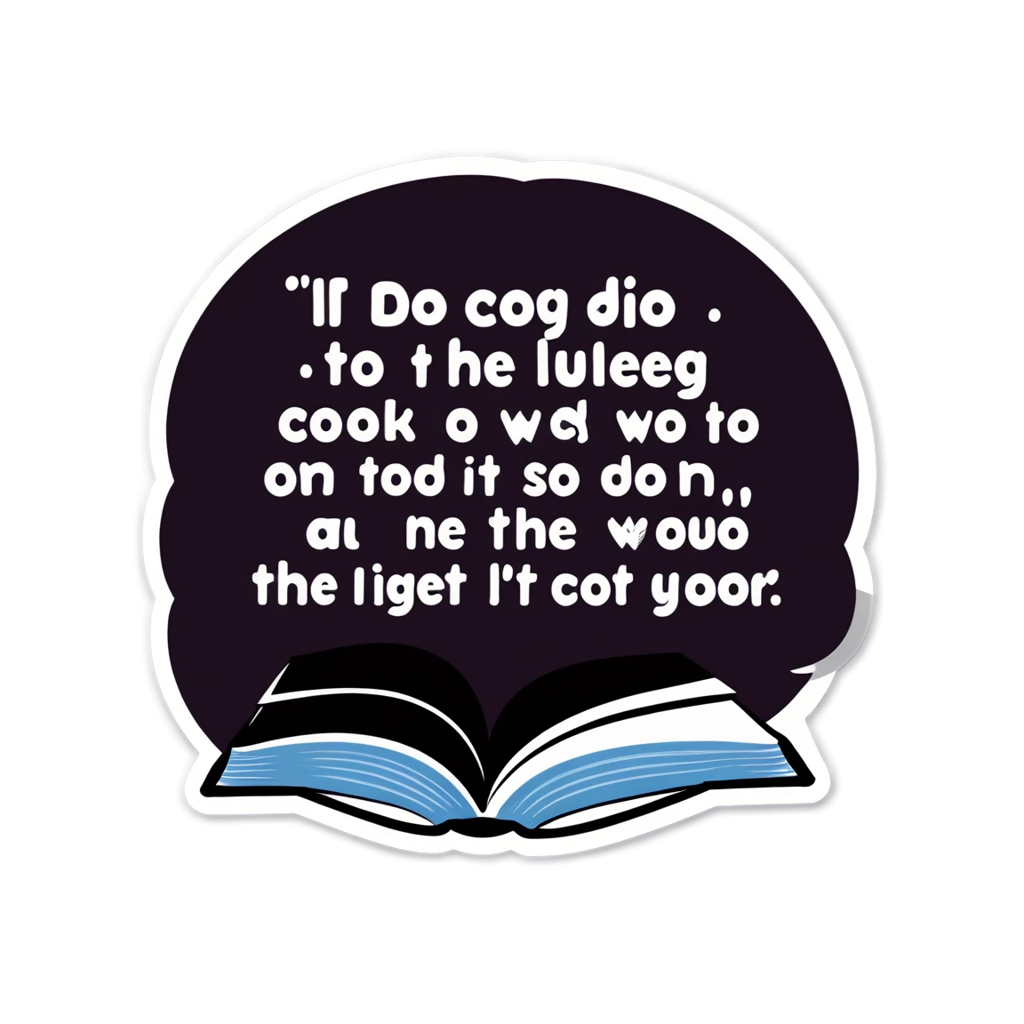 Bible verse with a book, wisdom sticker