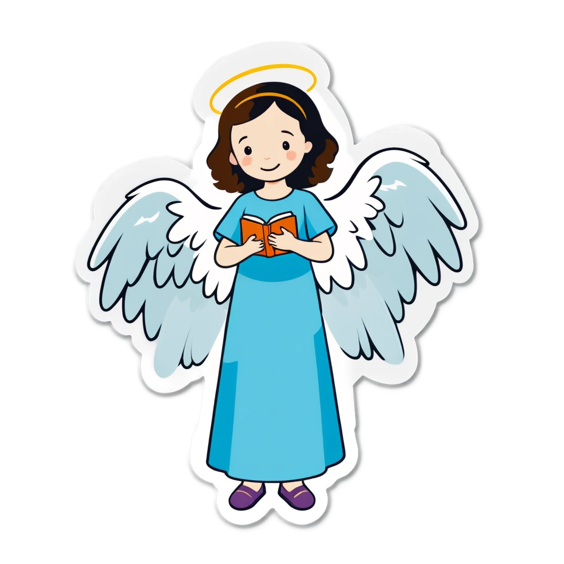 Bible verse with an angel sticker