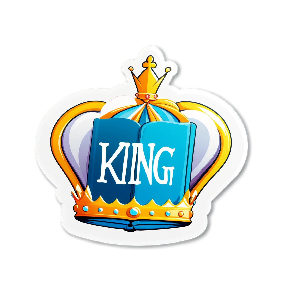 Bible verse with a crown, king sticker