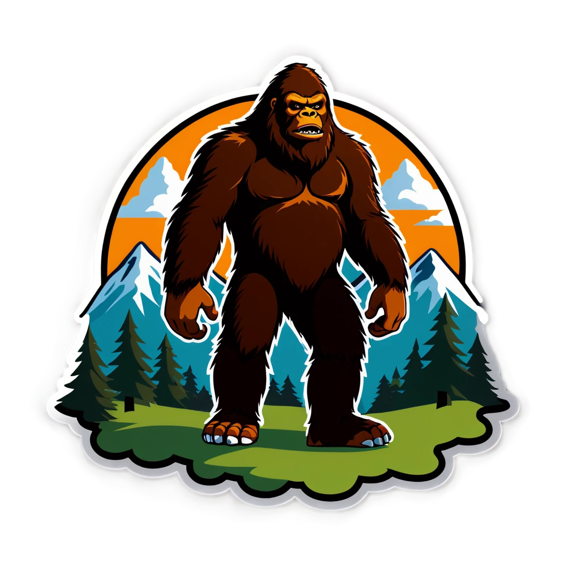 Bigfoot in the mountains, Bigfoot sticker