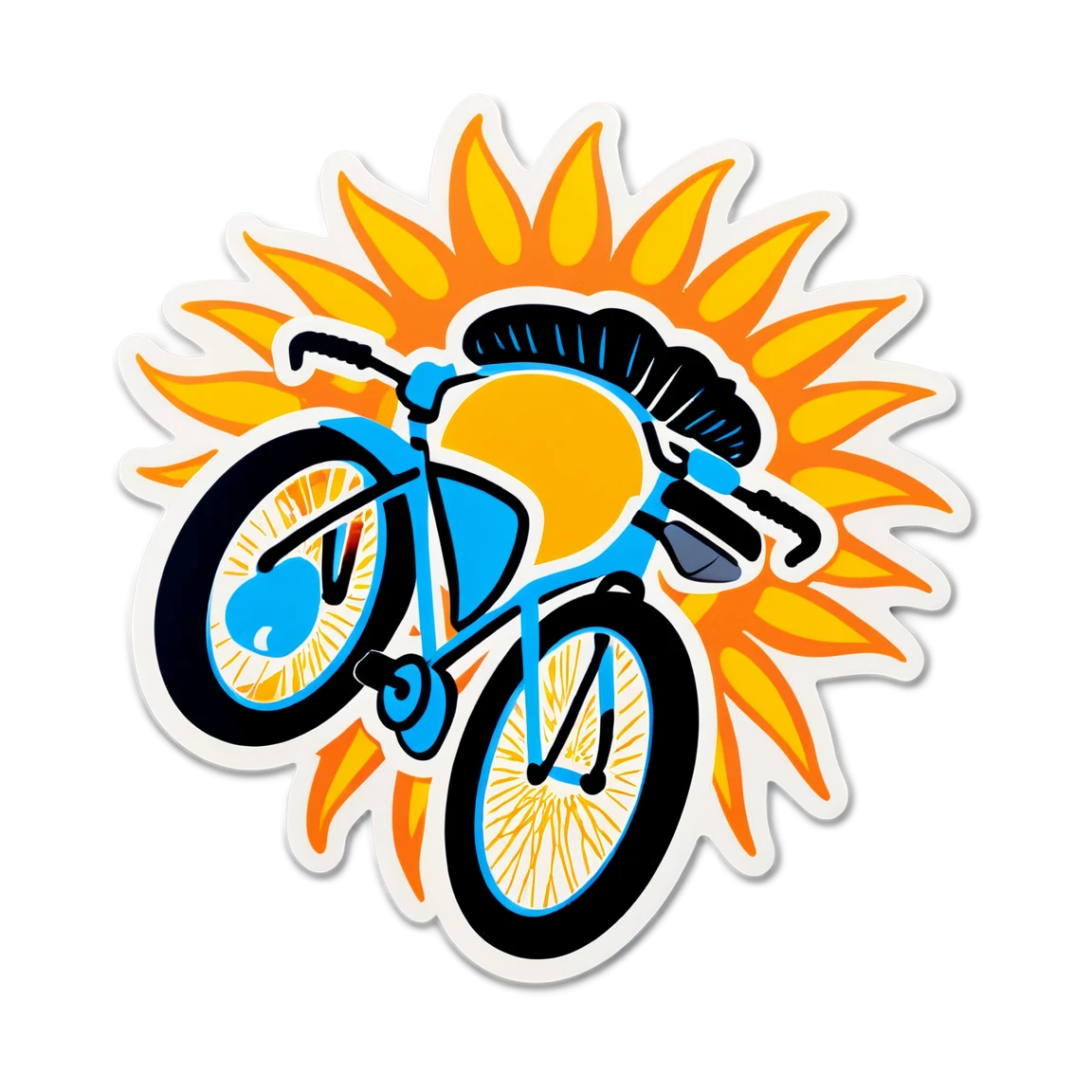 Bike sticker under the sun