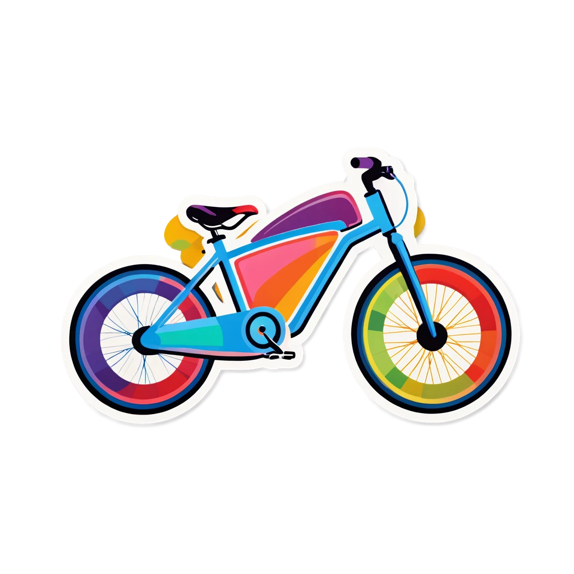 Colorful bike sticker