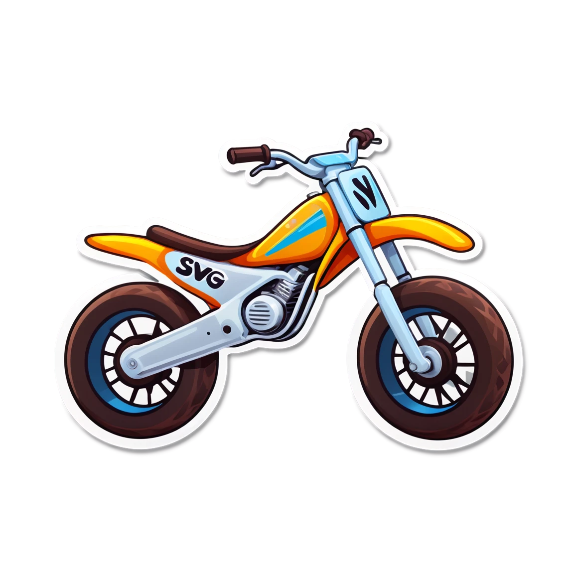 Cartoon bike sticker