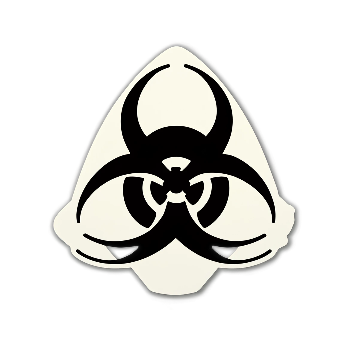 Biohazard sticker, hazardous warning