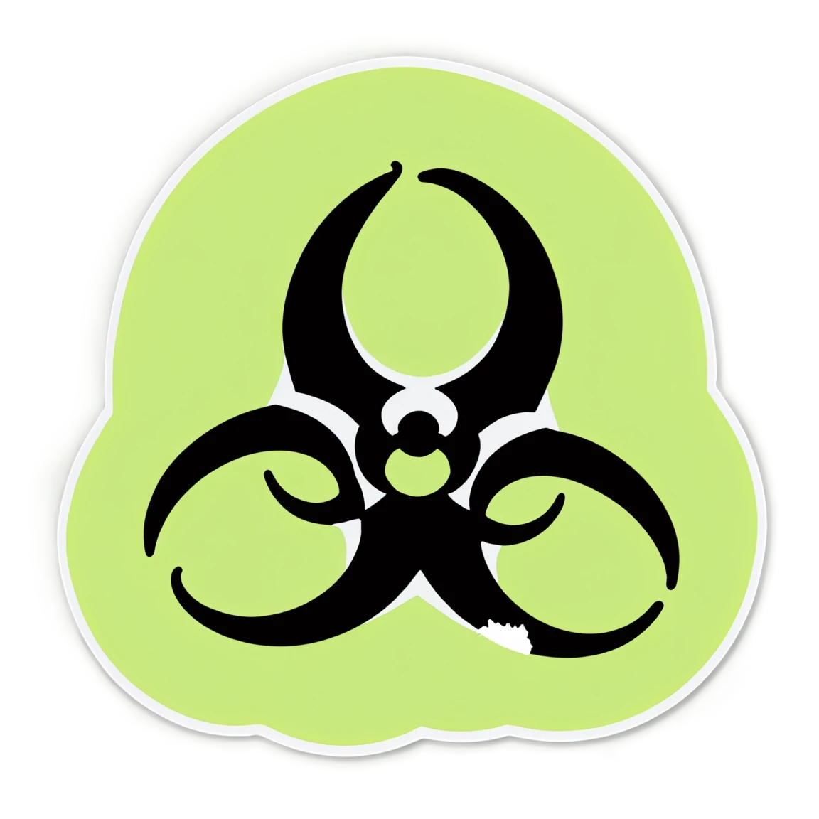 Biohazard sticker, official use