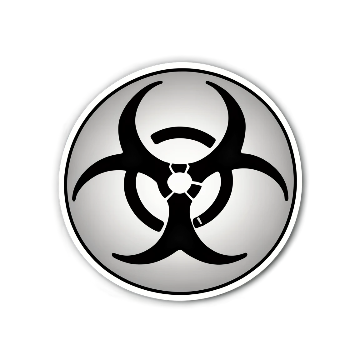 Biohazard sticker, warning label