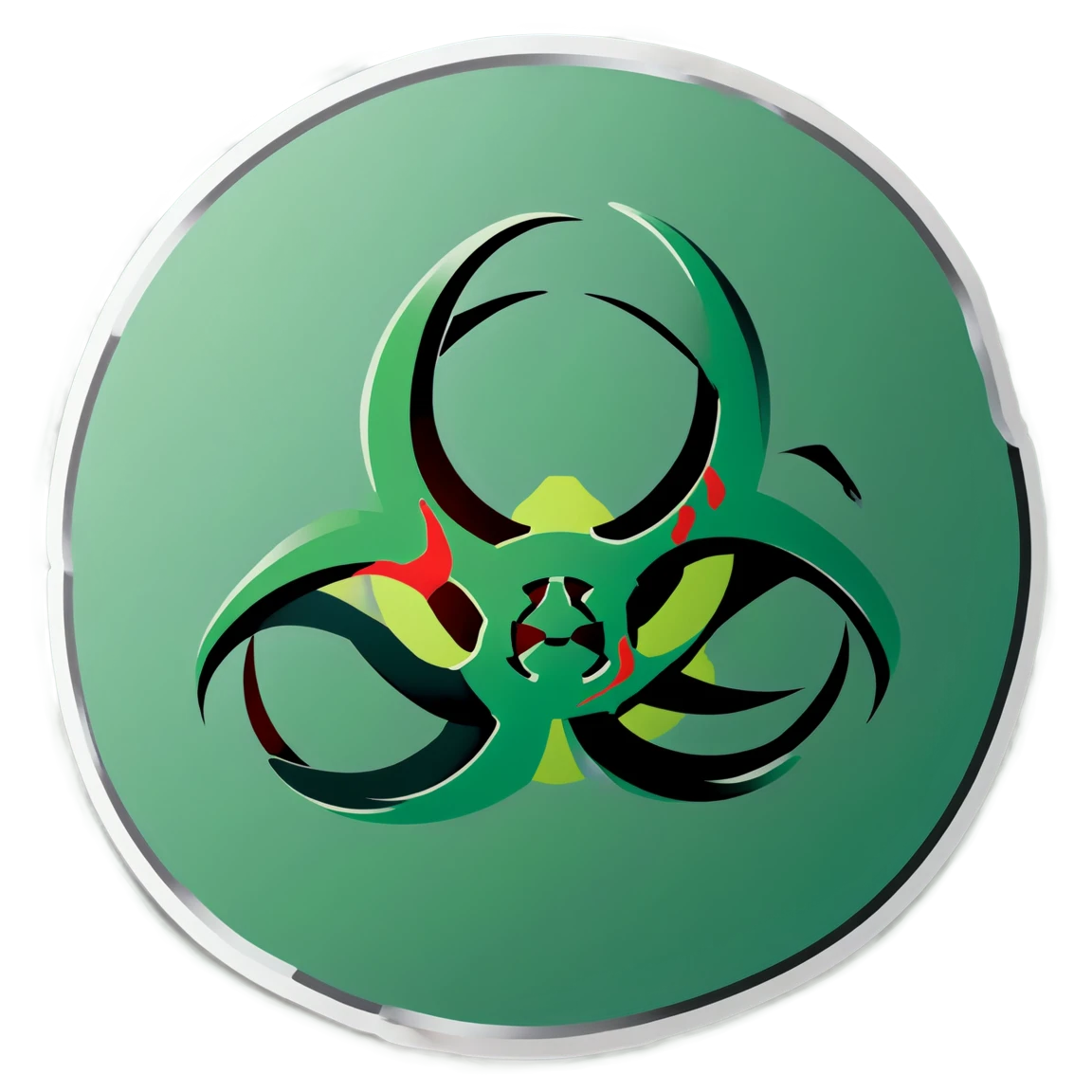 Biohazard sticker, no text