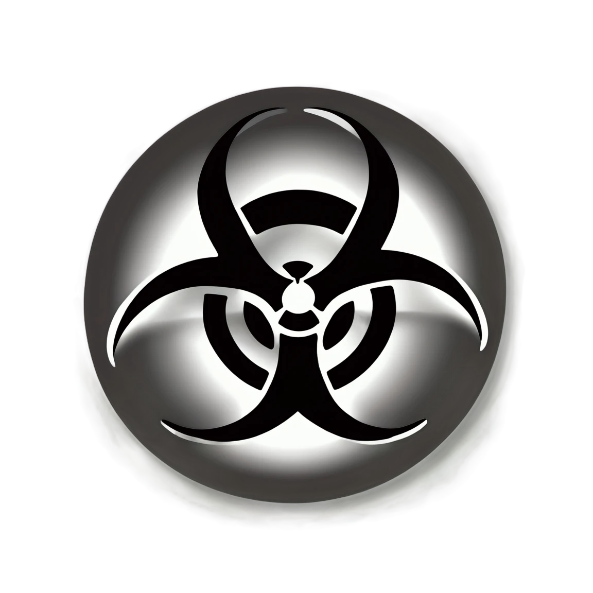 Biohazard sticker, with symbols