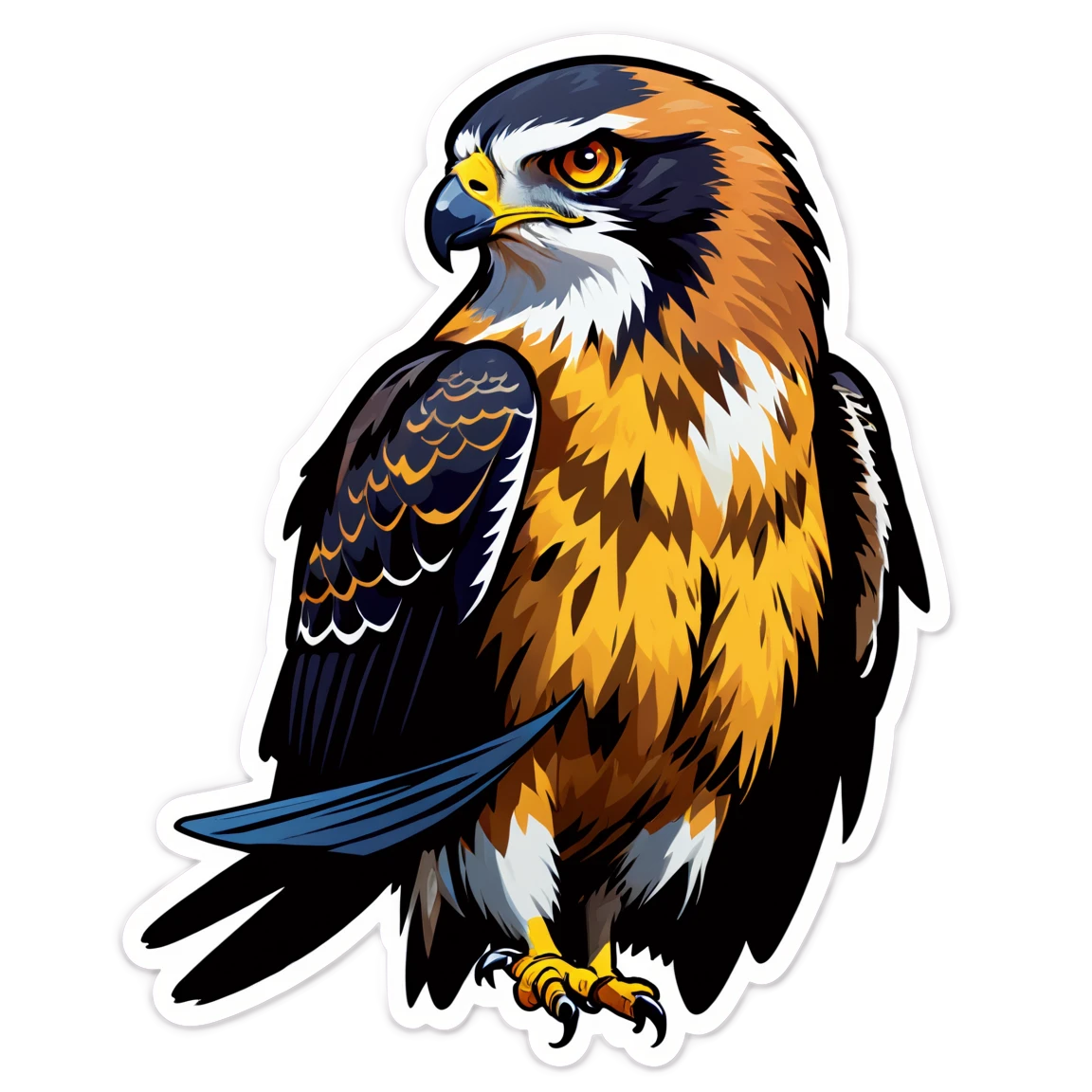 Bird of prey, bird sticker