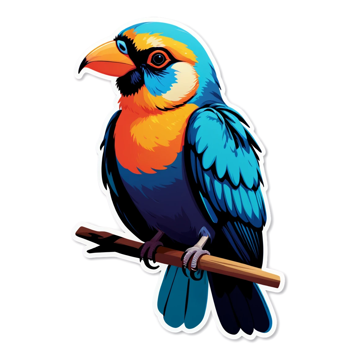 Exotic bird, bird sticker