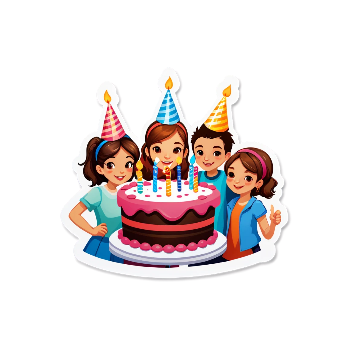 Birthday party sticker, birthday sticker