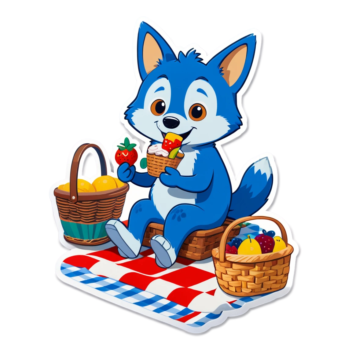 Bluey having a picnic