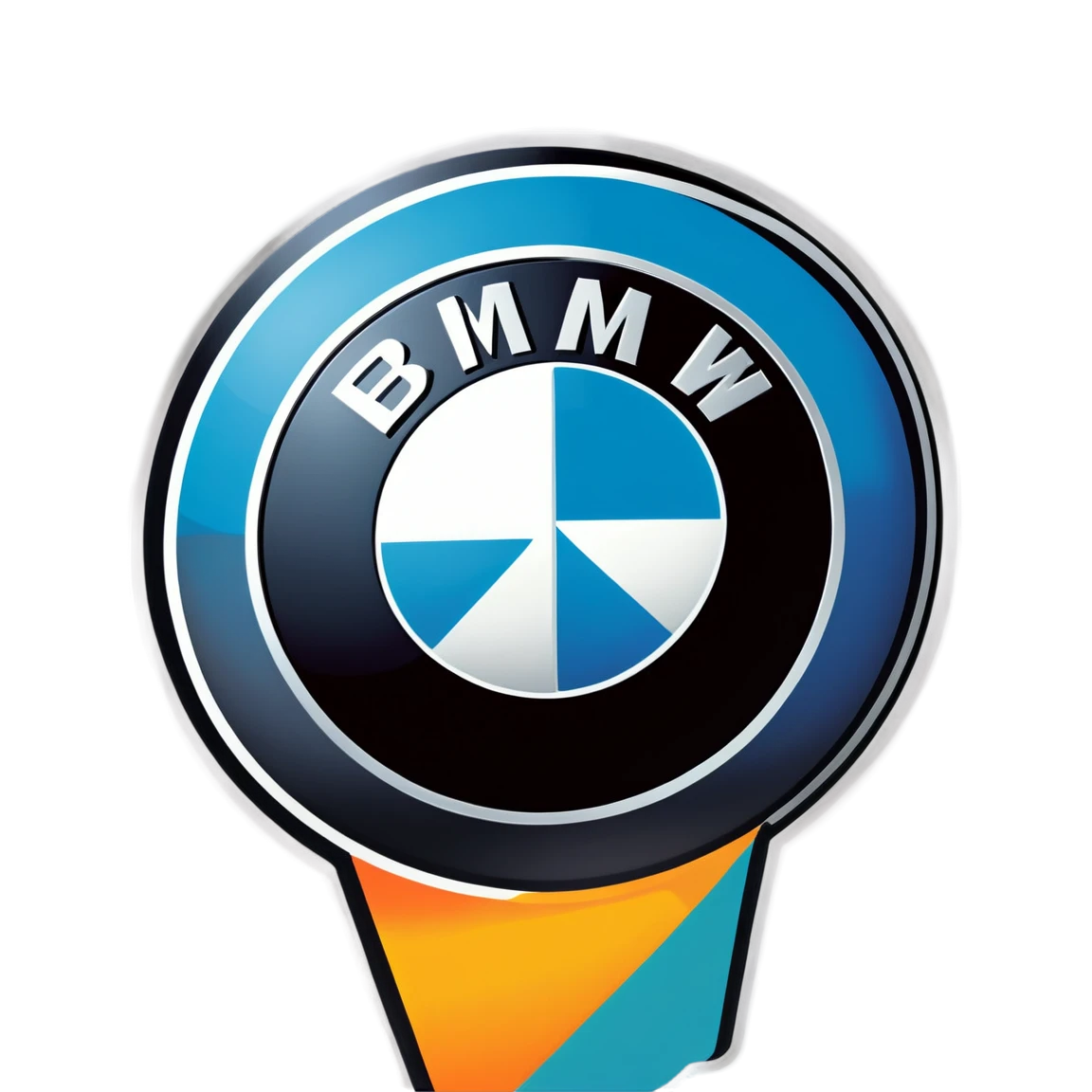 BMW in motion, car sticker, BMW sticker