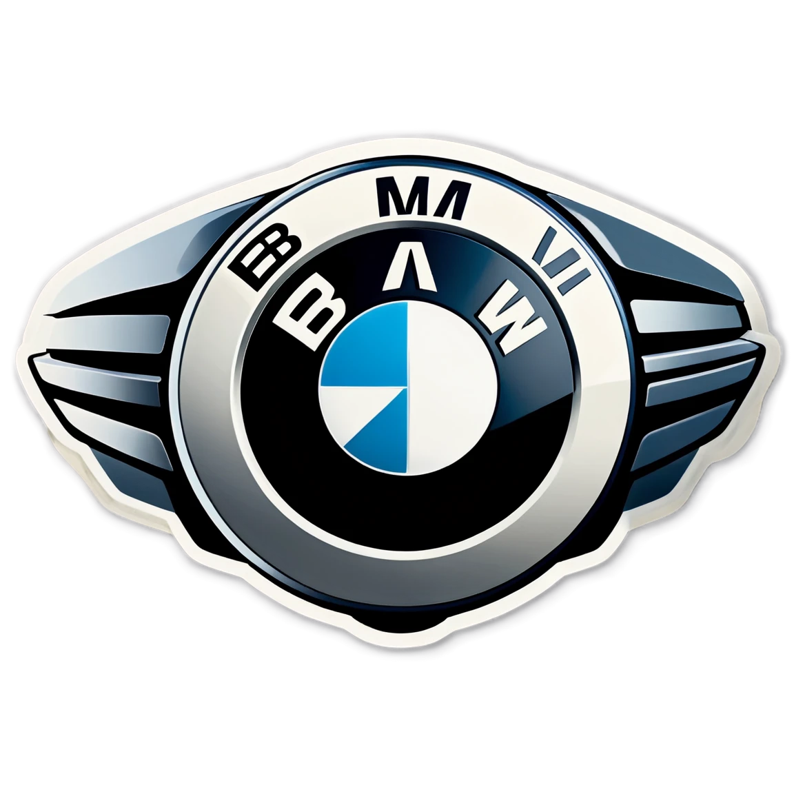 BMW vintage model, car sticker, BMW sticker