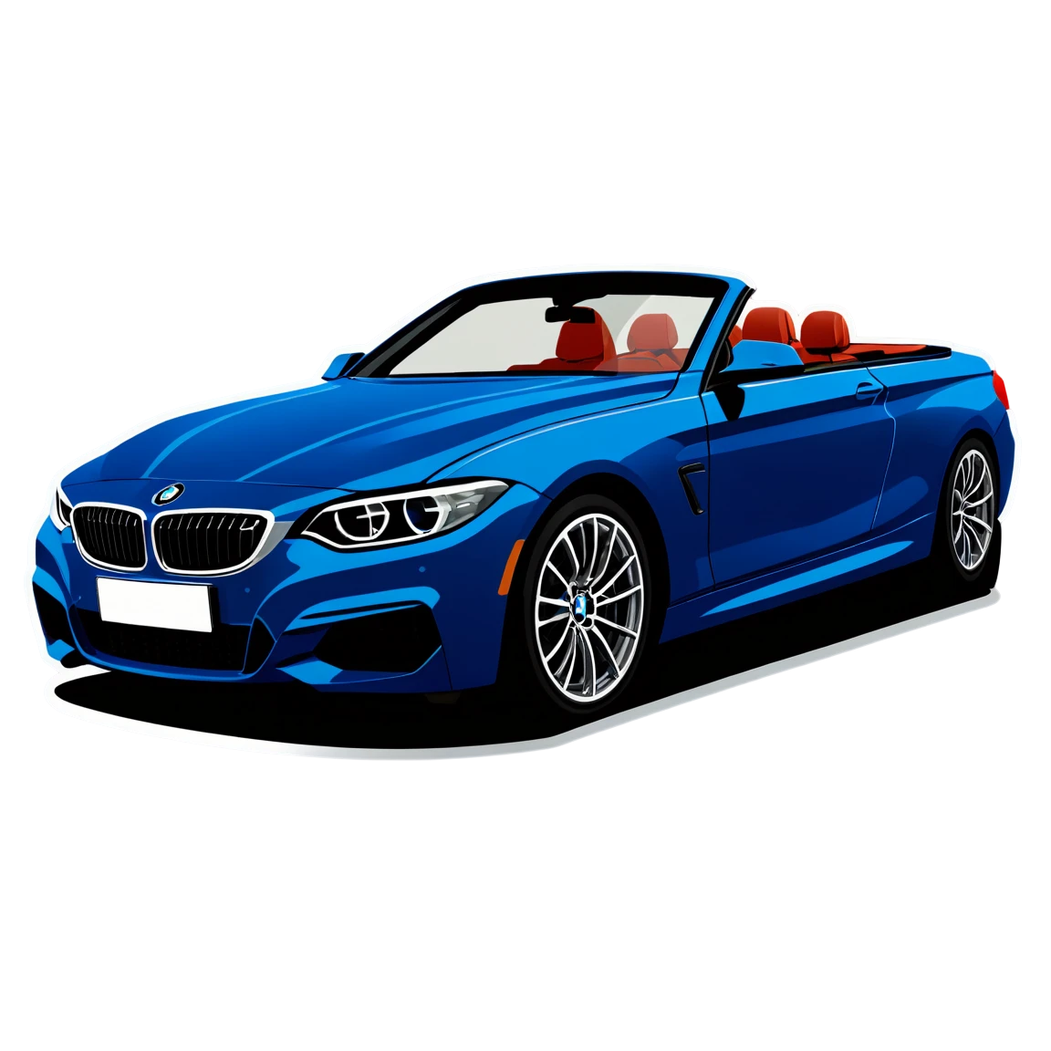 BMW convertible model, car sticker, BMW sticker