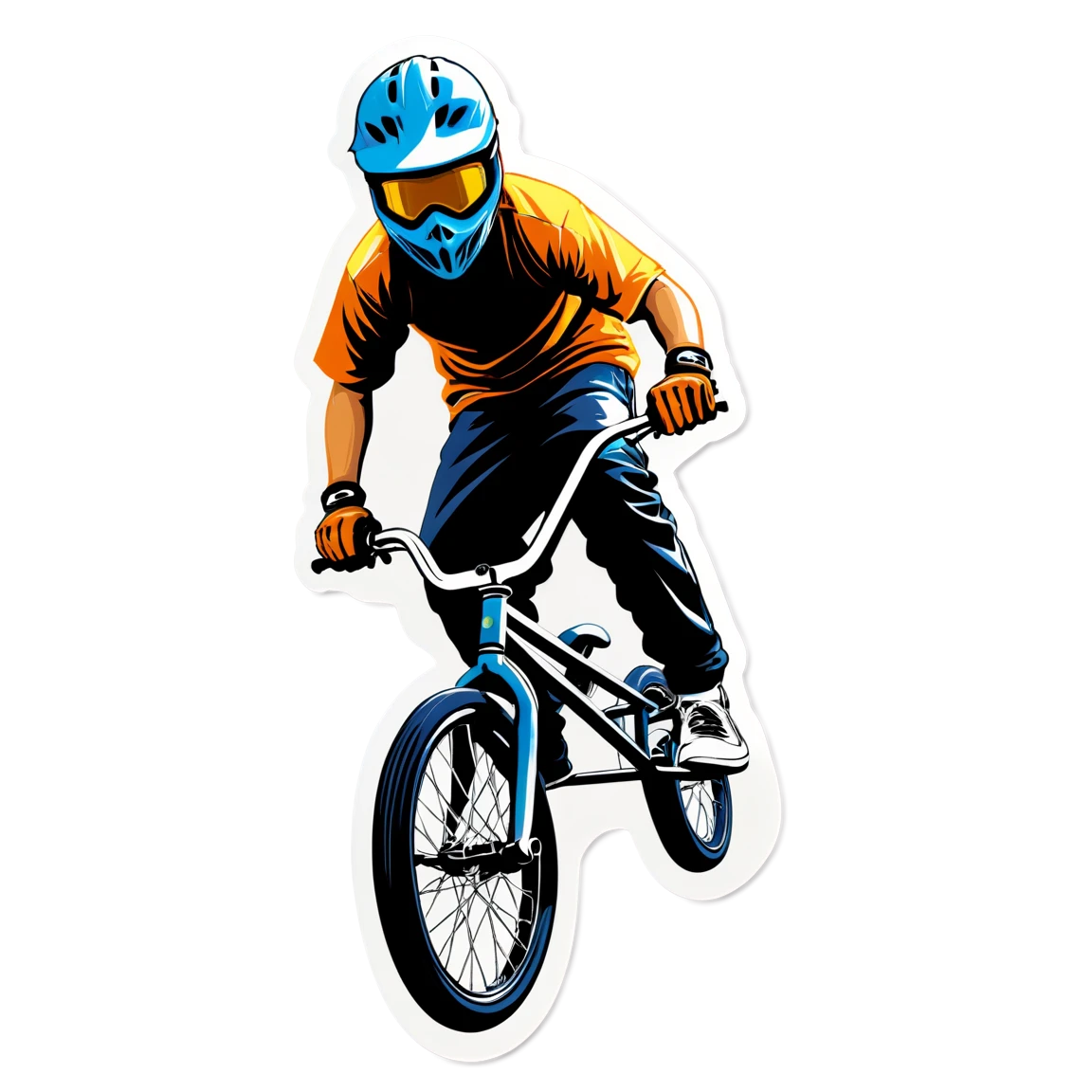 BMX in an urban setting, BMX sticker