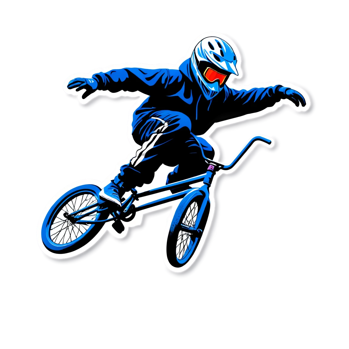 BMX mid-air, BMX sticker